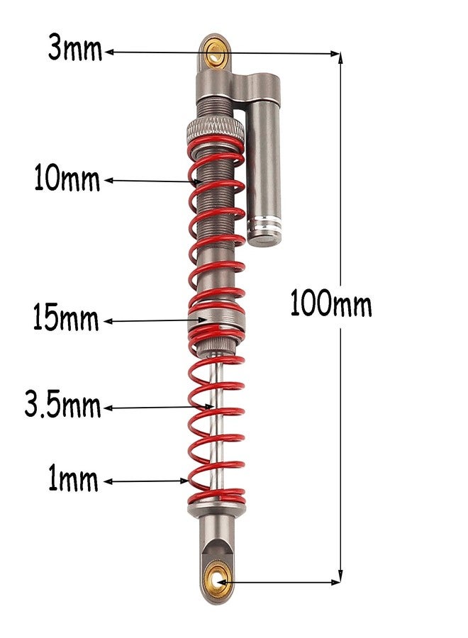 Pothyes 100mm Shock Absorber Oil Adjustable RC Damper with Washer for 1/10 RC Truck Crawler Axial SCX10 90046 AXI231017 TRX-4 D90 Upgrade Part (100mm) - Image 3